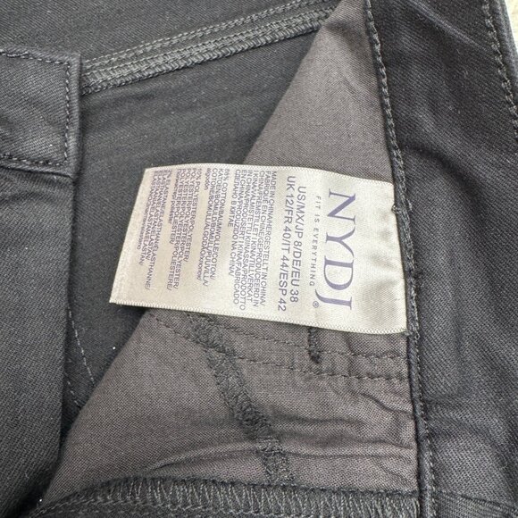 NEW NYDJ Chloe Capri Black Jean Women's Side Slit Denim Pants, Size 8 NWT - Picture 7 of 11